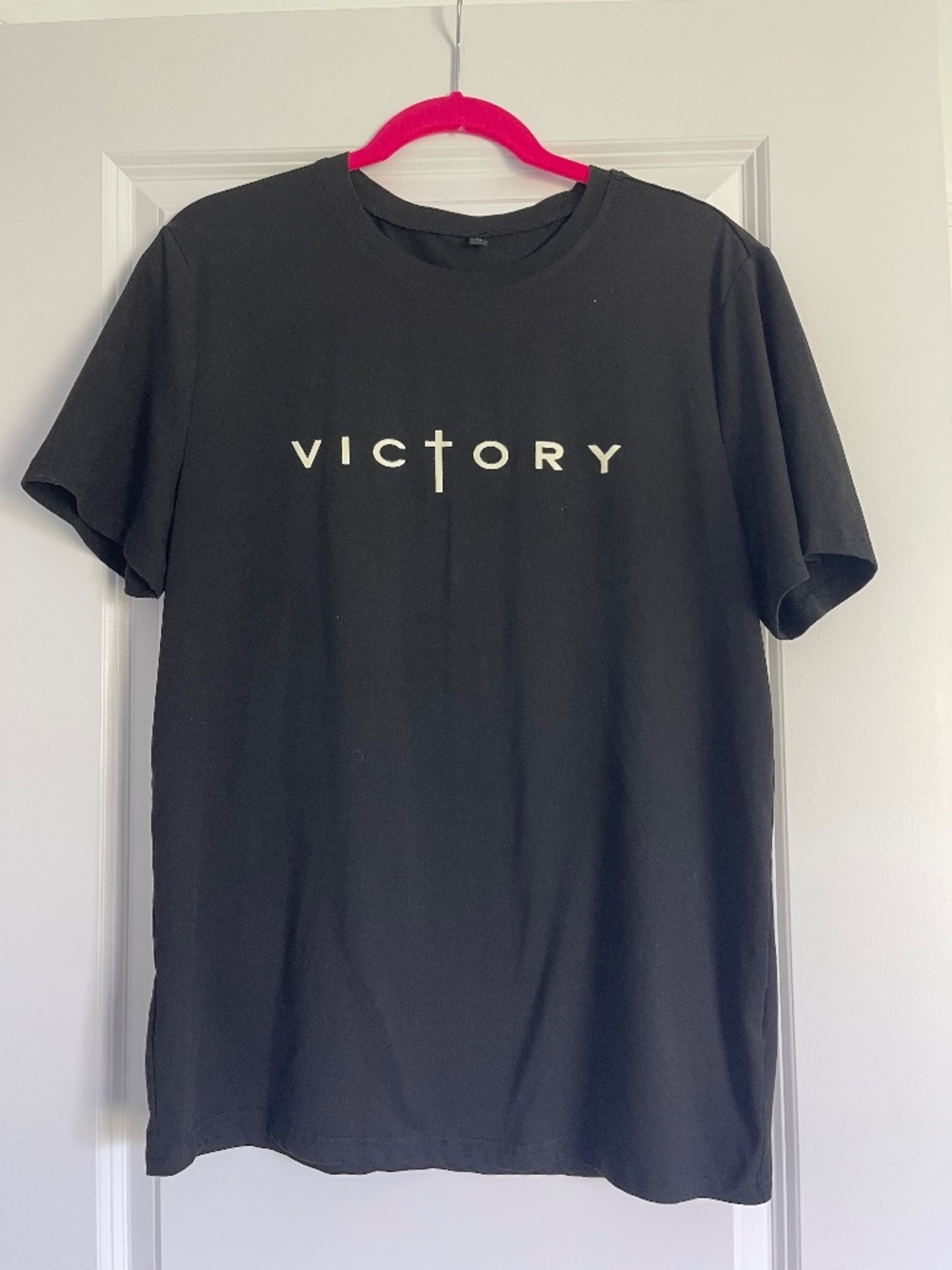 VICtORY Men’s Christian TShirt Black Size Medium